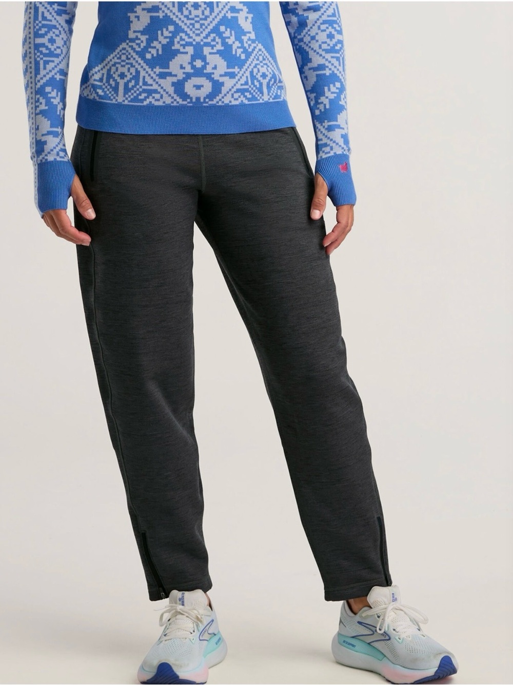 Title Nine Crash Fleece Lined Barrel Pants Charred Grey